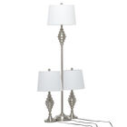 Set Of 3 Silver Coastal Table Lamp, , alternate image number null