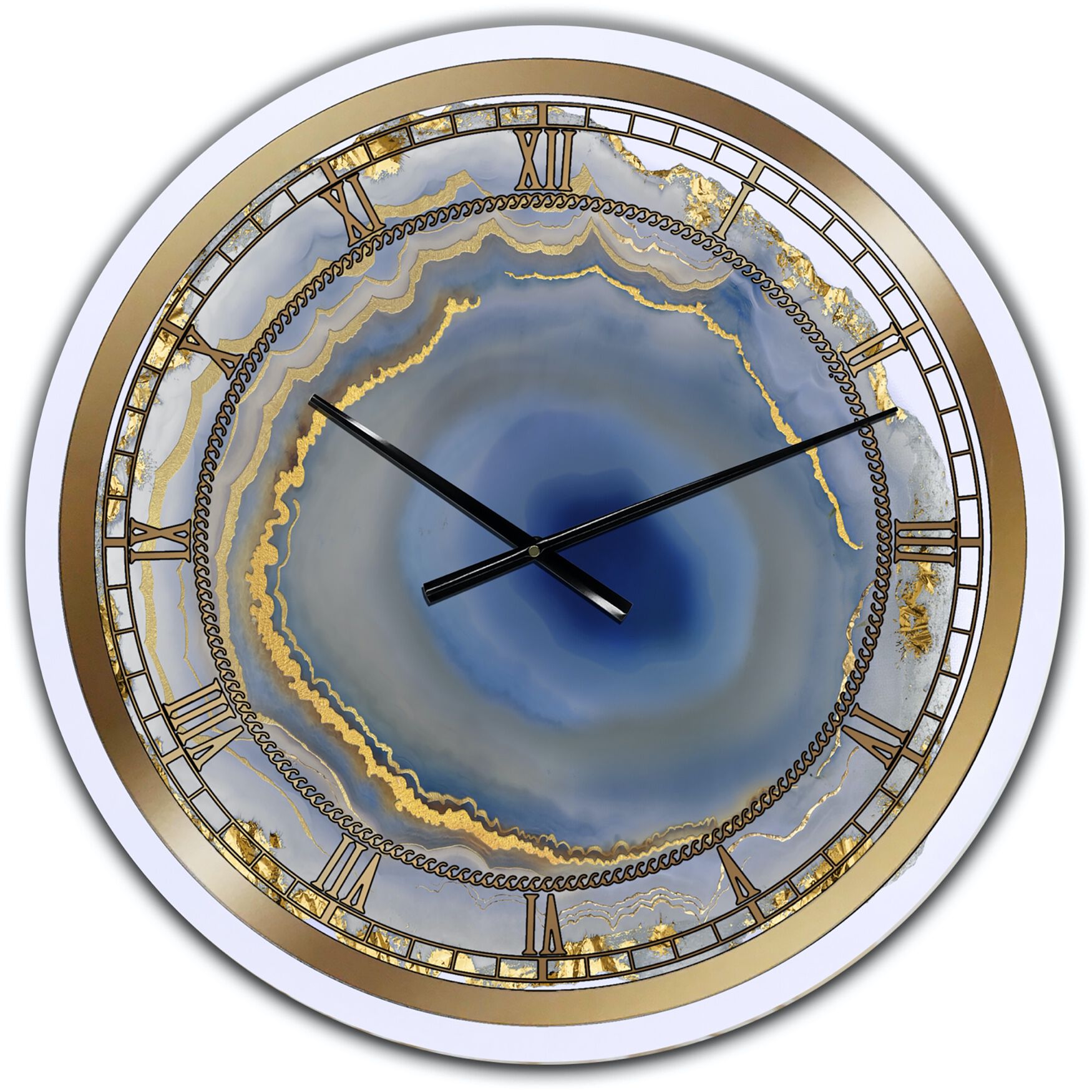 Golden Water Agate Oversized Fashion Wall Clock, , alternate image number 2