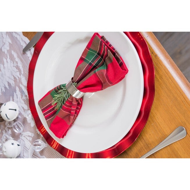 Holiday Plaid Napkin, Set of 6, , alternate image number null
