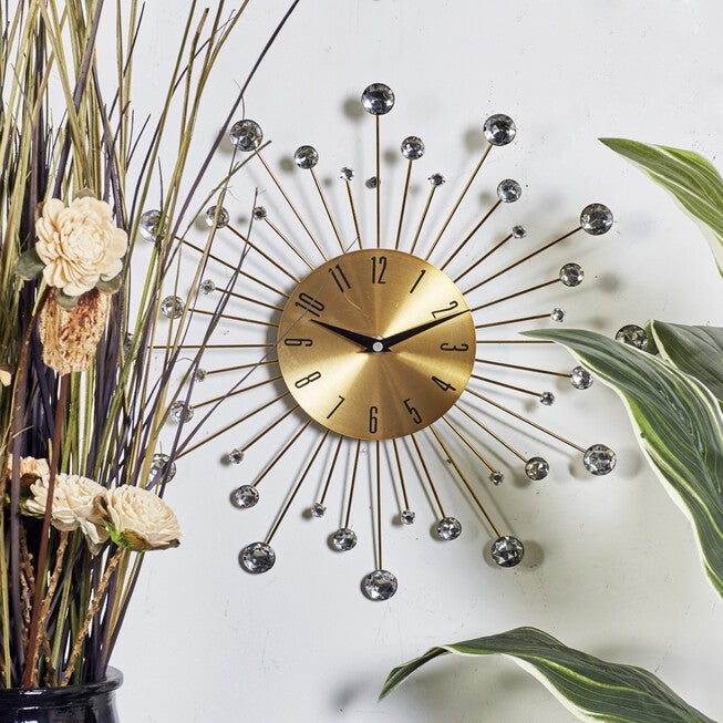 Gold Glam Metal Wall Clock, , alternate image number 4