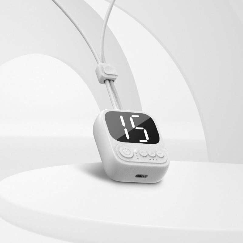 Hands Free EMS Neck Massager Heated 4 modes 15 levels, WHITE, alternate image number 2