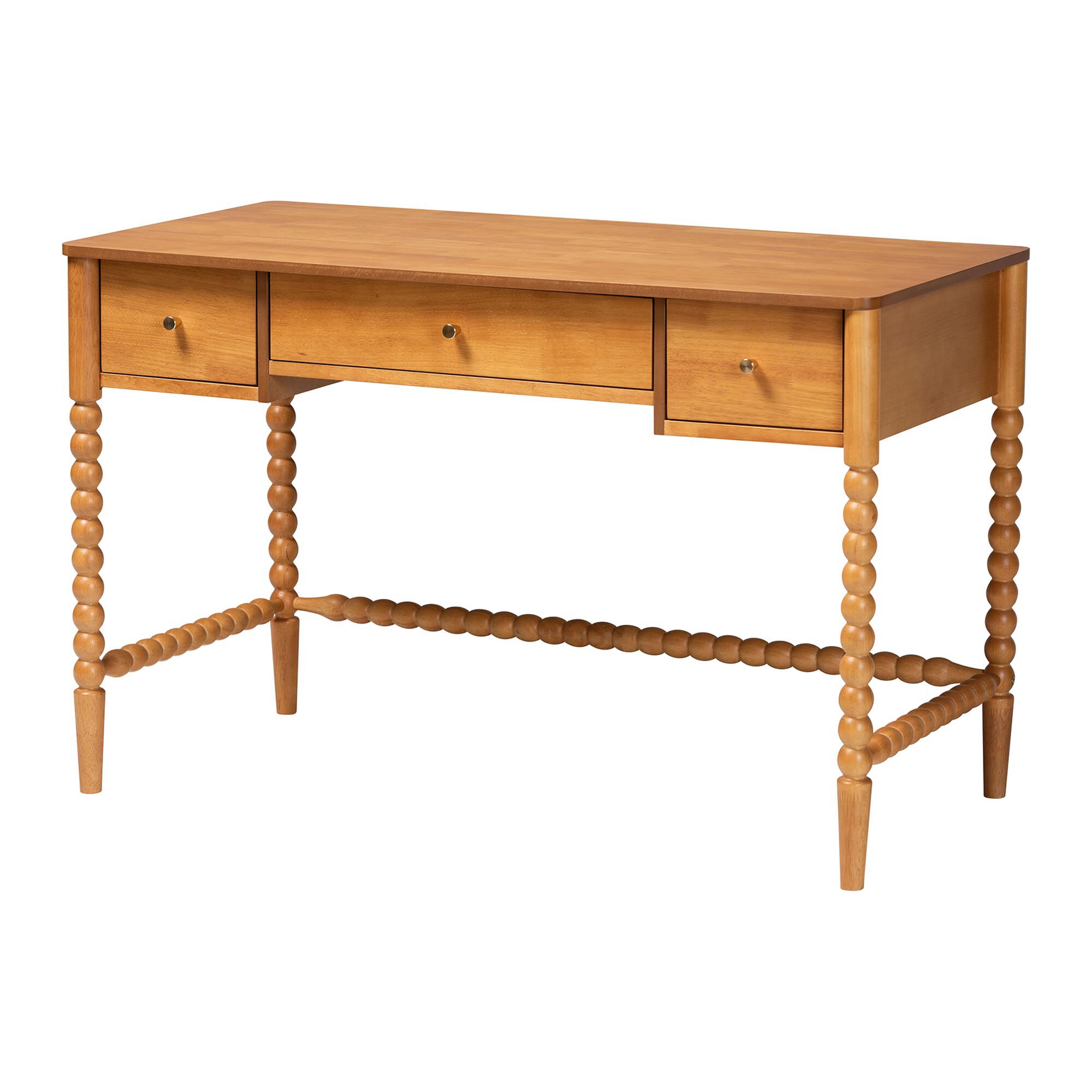 Lucera Bobbin Writing Desk, BROWN, alternate image number 1
