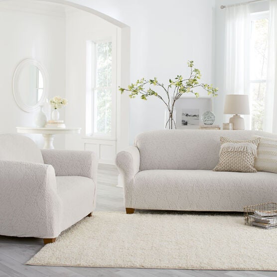 BH Studio Ikat Stretch Extra-Long Sofa Slipcover, , alternate image number null