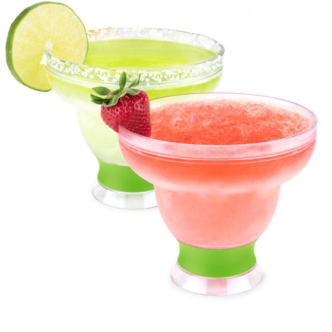 Margarita Freeze Cooling Cups In Green (Set Of 2) By, GREEN, hi-res image number 0