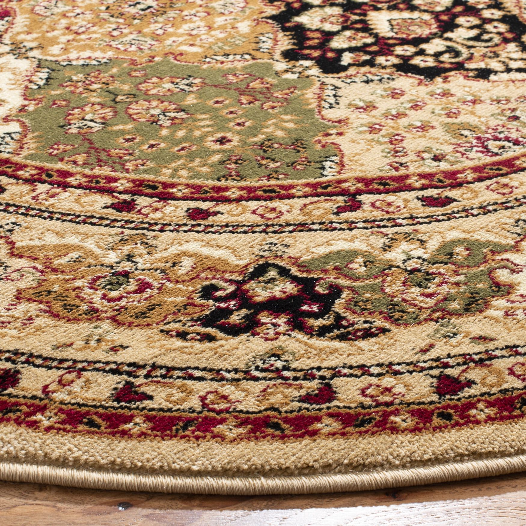 Lyndhurst 221 Multi / Beige 8' X 8' Round Round Rug, , alternate image number 2