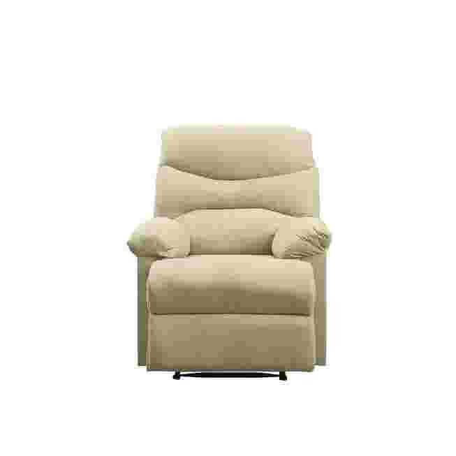 Cream-colored recliner chair from the front view