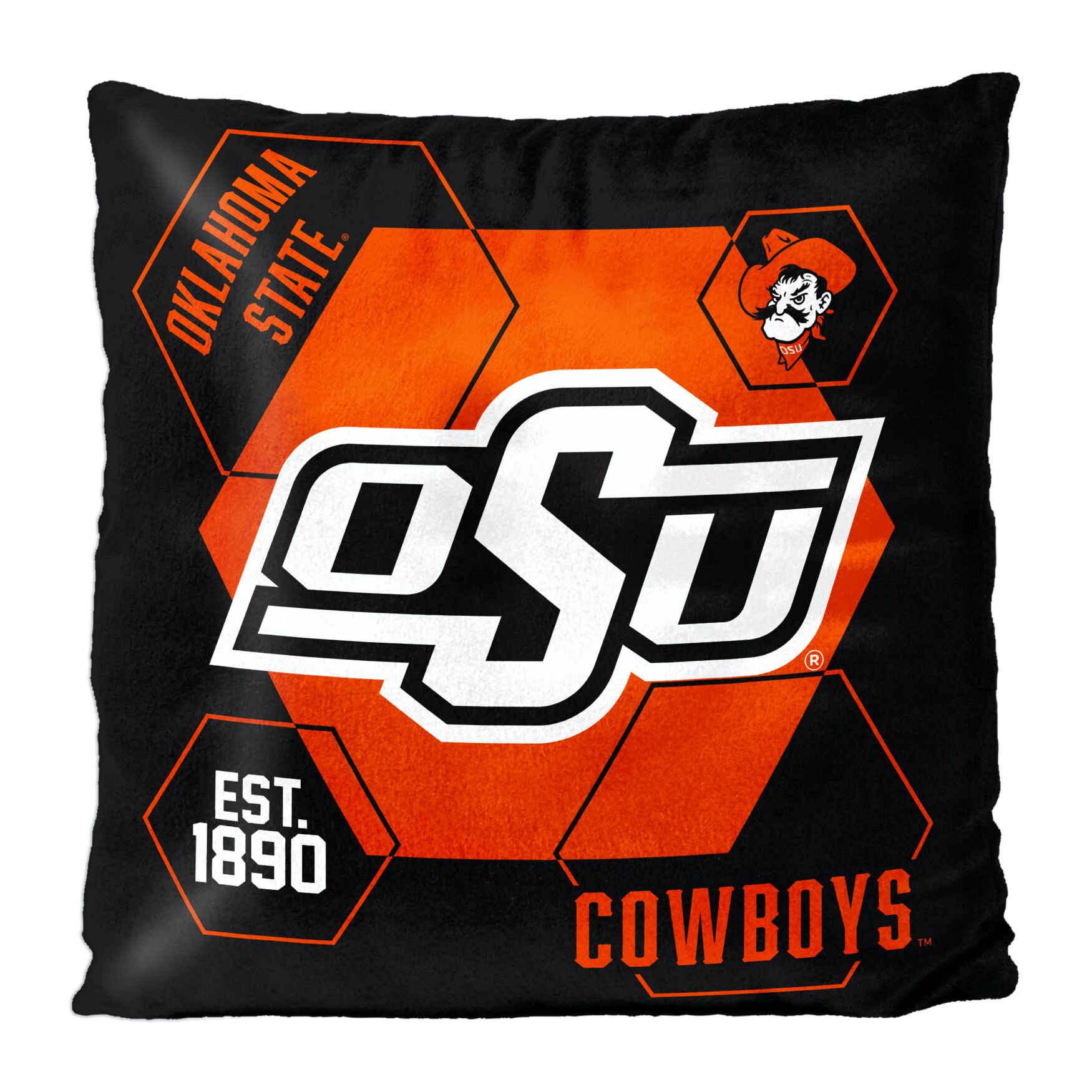 Oklahoma State Connector Velvet Reverse Pillow, MULTI, hi-res image number 0