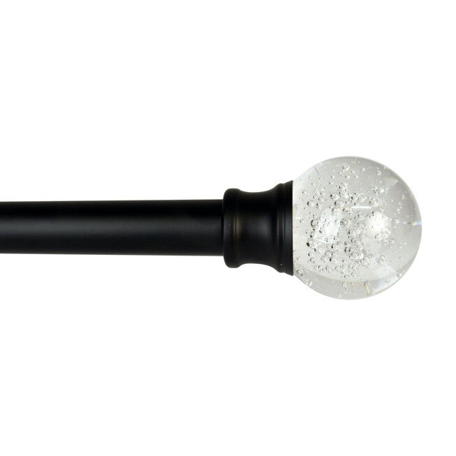 Lexington Flare Duet Window Curtain Rod Set Window, BLACK, hi-res image number null