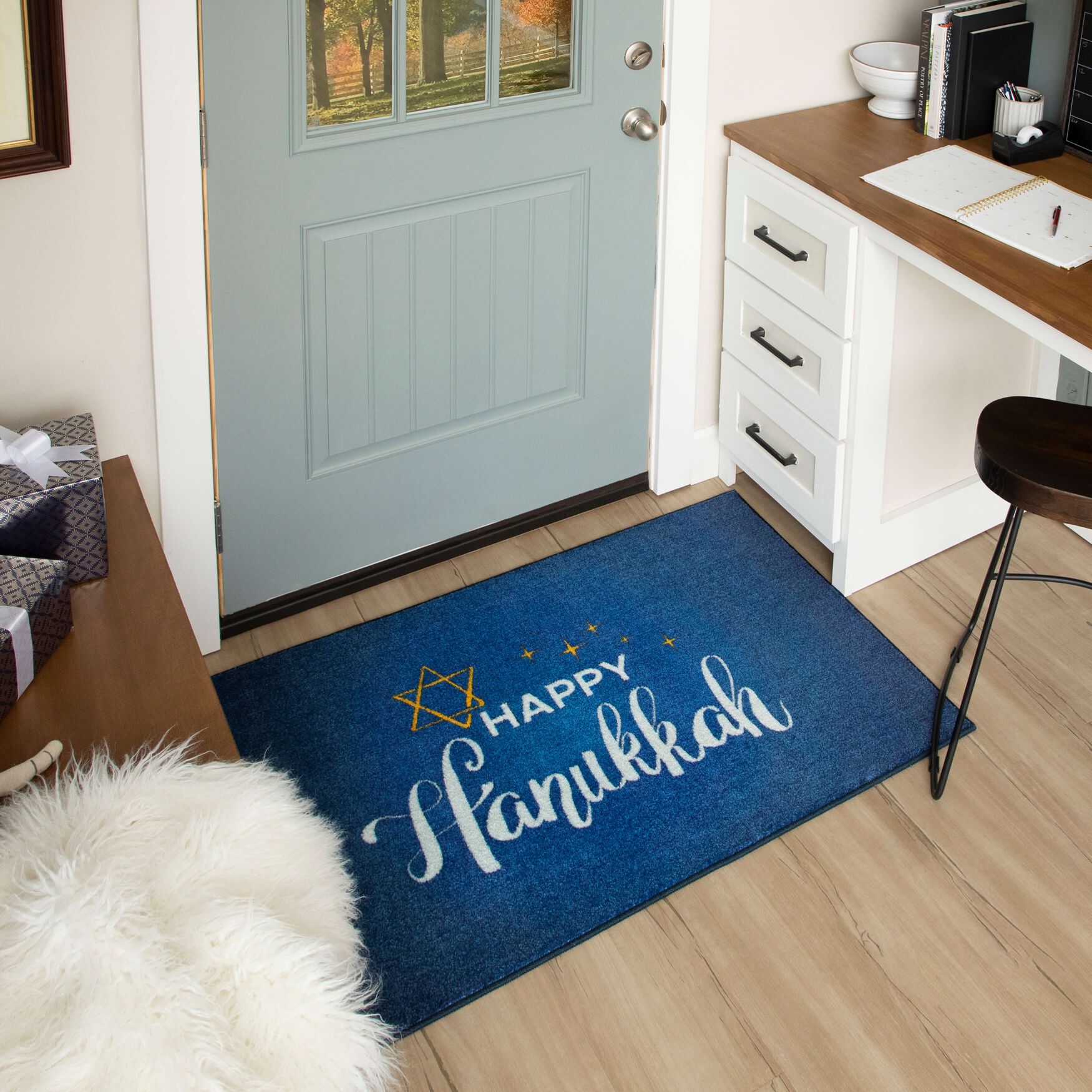 Happy Hanukkah Multi Kitchen Rug, , alternate image number 6
