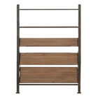 Dark Brown Wood Industrial Shelving Unit, 77 " x 20 " x 14 ", , alternate image number null