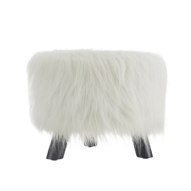 Faux Fur Foot Stool, , alternate image number 7