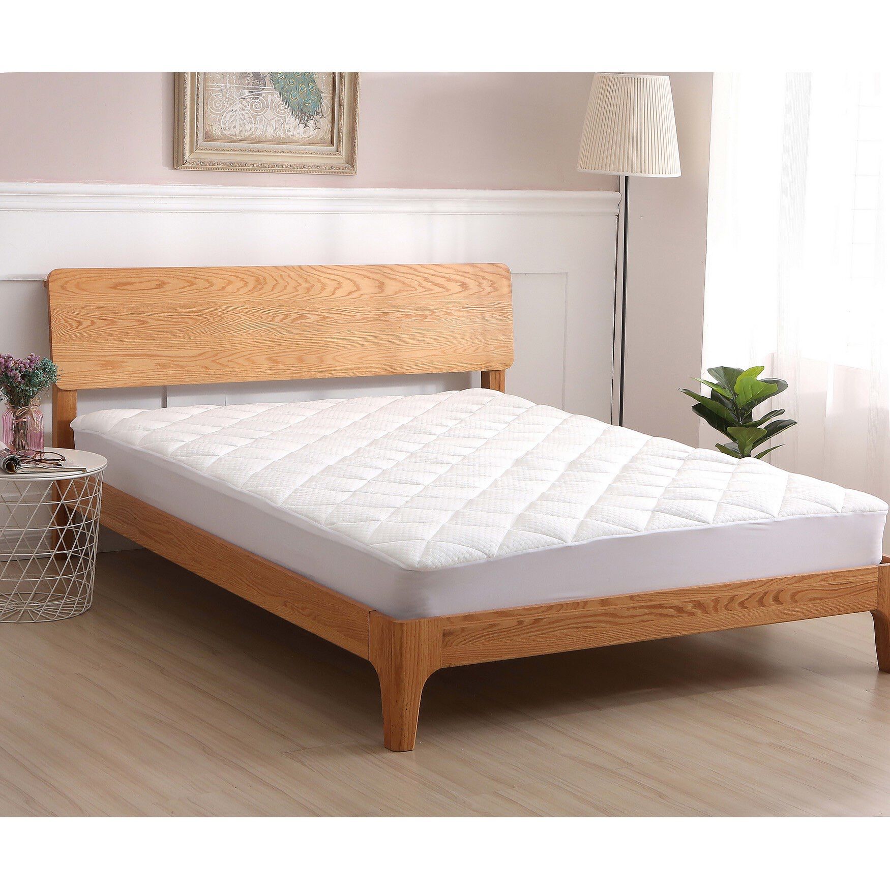 Cooling Knit Mattress Pad, WHITE, hi-res image number 0