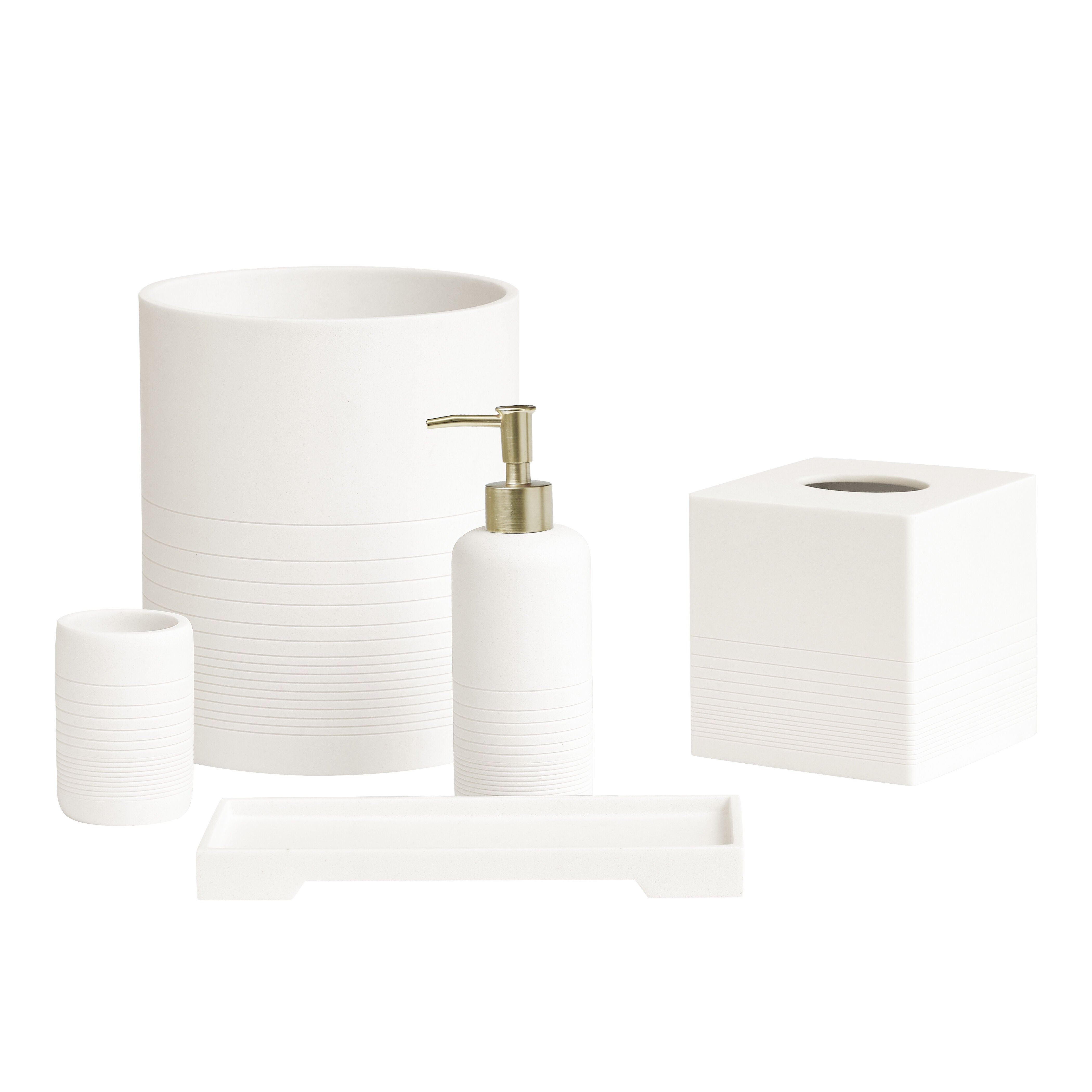 REVERIE BATH ACCESSORIES TISSUE COVER, WHITE, alternate image number 2