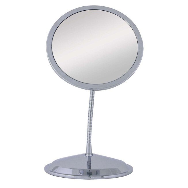 Double Vision™ Gooseneck Vanity/Wall Mount Mirror 10X/5X, SILVER, hi-res image number null