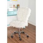 Fulton Faux Flokati Office Chair White, , alternate image number 11