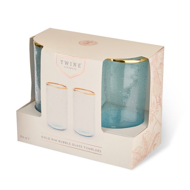 Aqua Bubble Glass Tumbler Set, , alternate image number null
