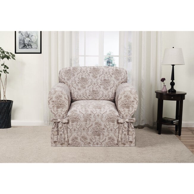 Kathy Ireland Chateau Chair Cover, TAUPE, hi-res image number null