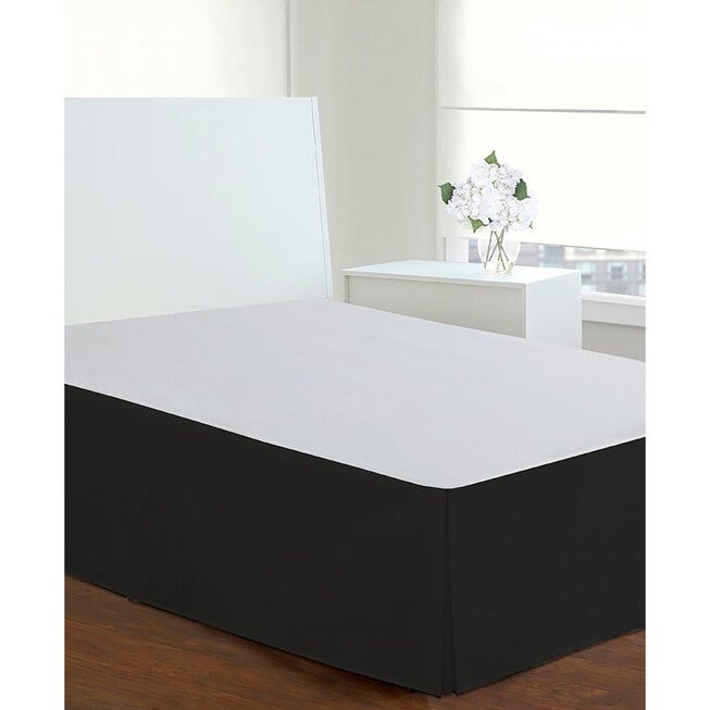 Today's Home Microfiber Tailored Black 14 inches Bed Skirt, , on-hover image number 1