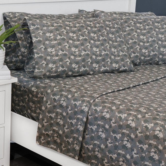 Ecko Camo Microfiber Sheet Set Sheet Set, , on-hover image number null
