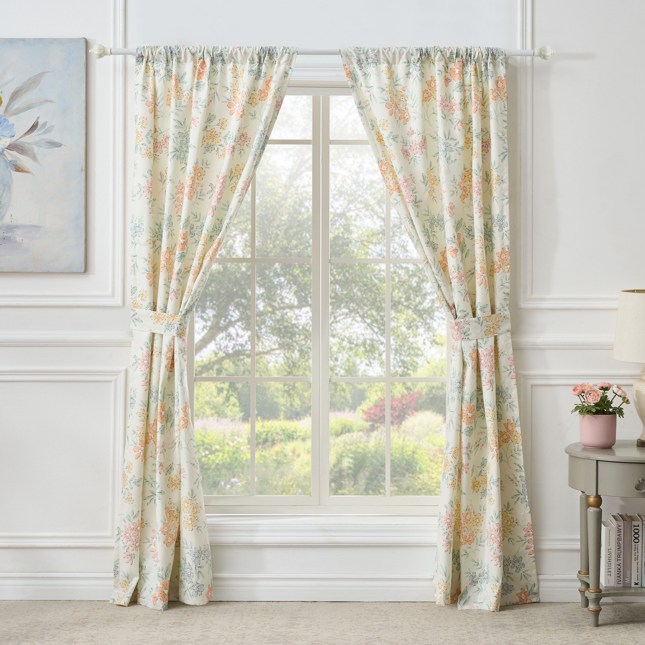 Greenland Home Fashions&trade; Chloe Window Curtain Panels, Set of 2, PASTEL, alternate image number 2