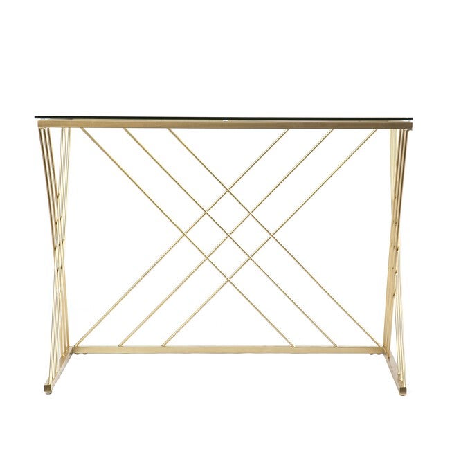Dezby Modern Glass Top Desk, , on-hover image number 1