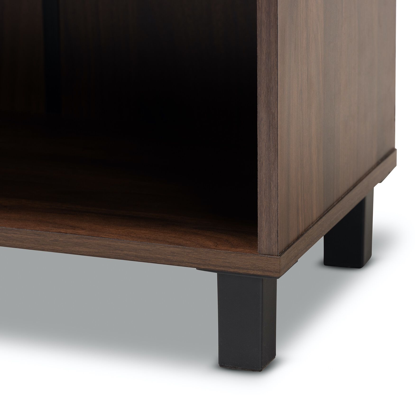 Rossin Modern and Contemporary Walnut Brown Finished 2-Door Wood Entryway Shoe Storage Cabinet, , alternate image number 11
