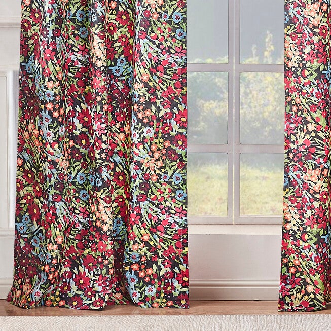 Alice Midnight Curtain Panel Pair, , alternate image number 2