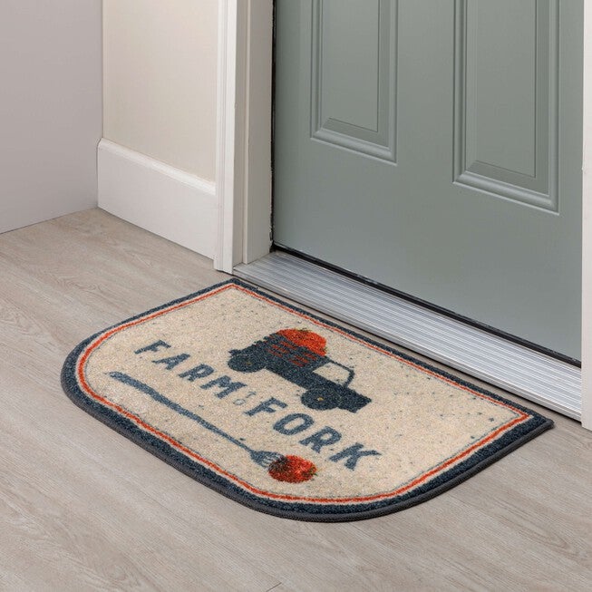 Farm To Fork Grey Kitchen Rug, , alternate image number null