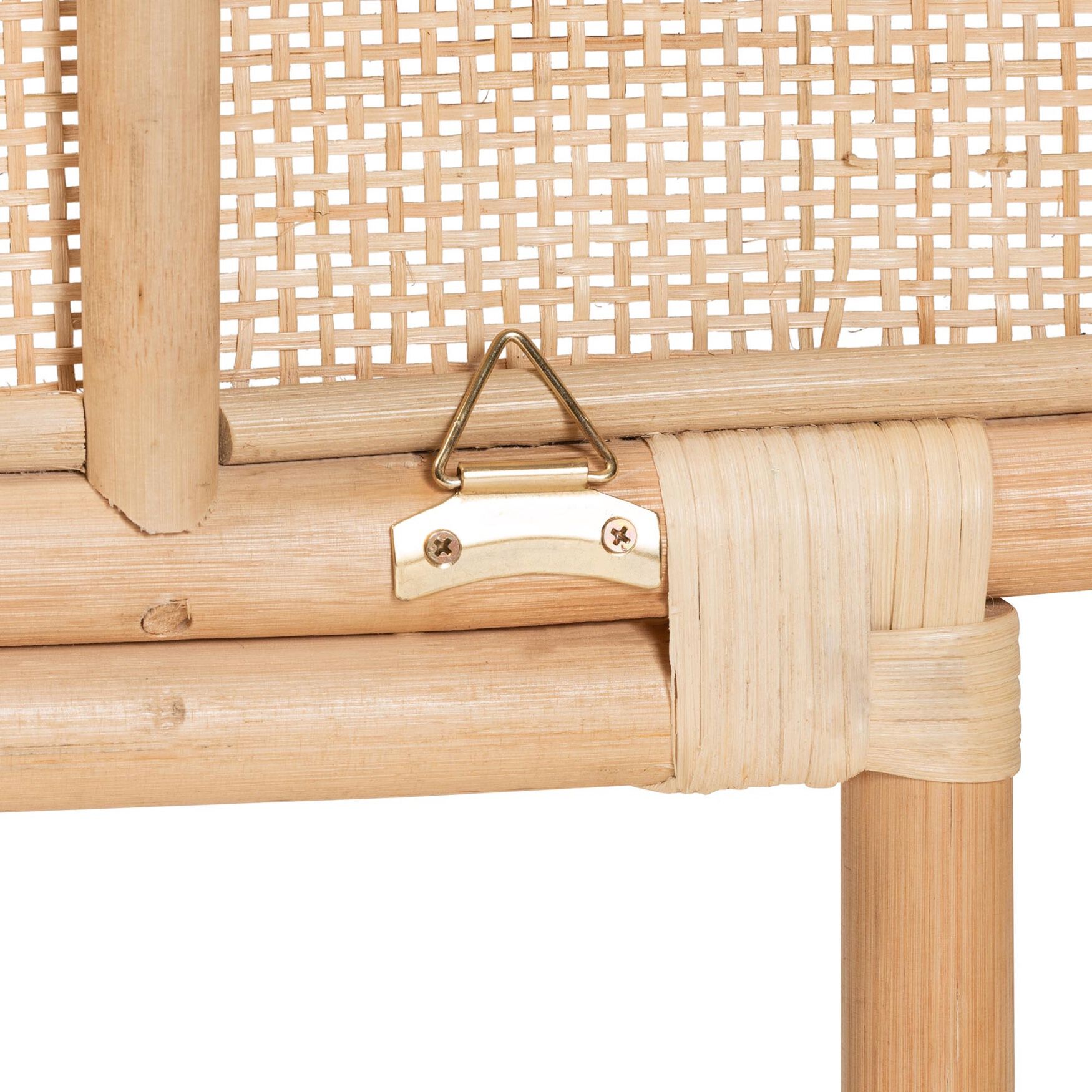 Reegan Modern Bohemian Natural Brown Rattan Queen Size Standalone Headboard, , alternate image number 3