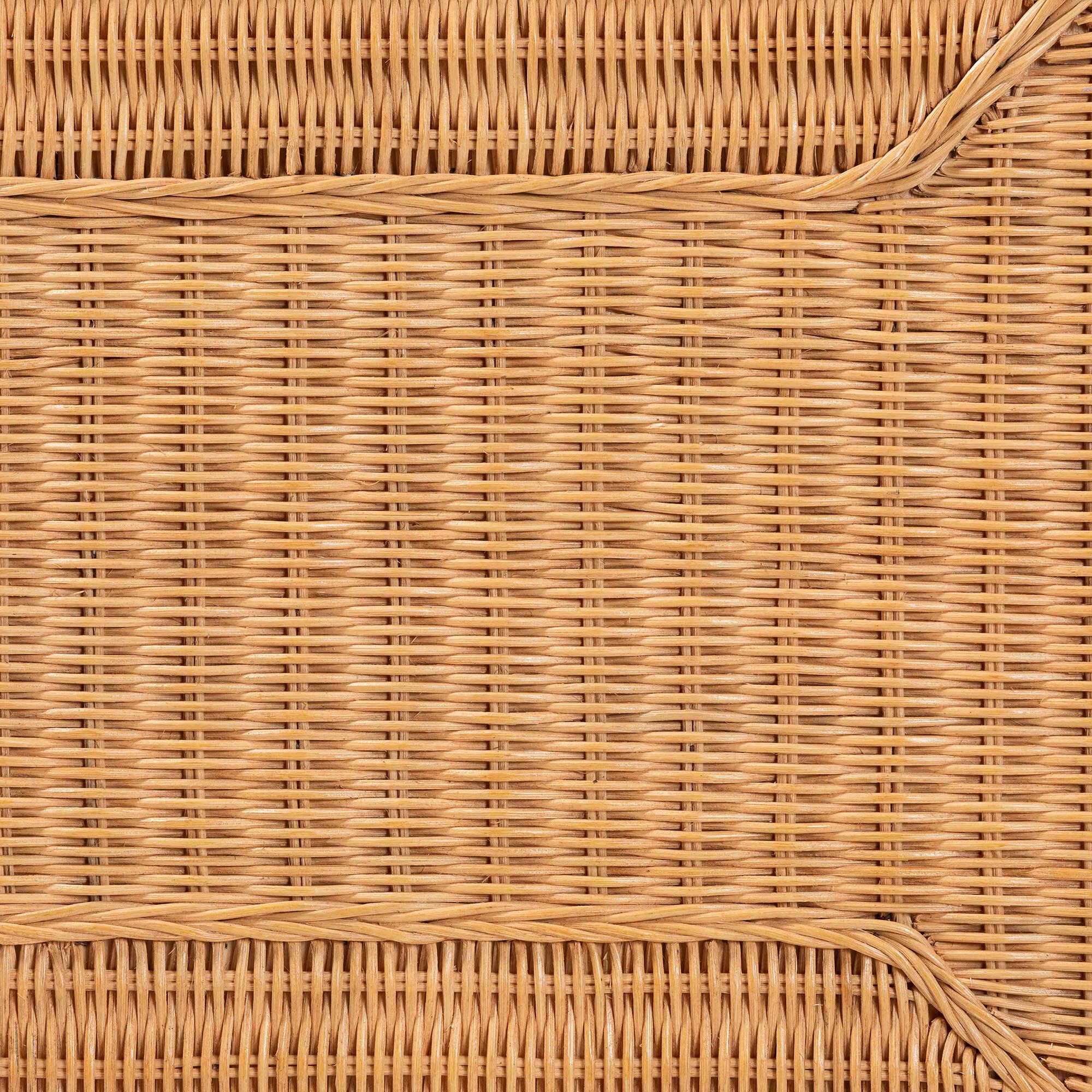 Minahasa Bohemian Light Honey Braided Rattan Coffee Table, LIGHT, alternate image number 5