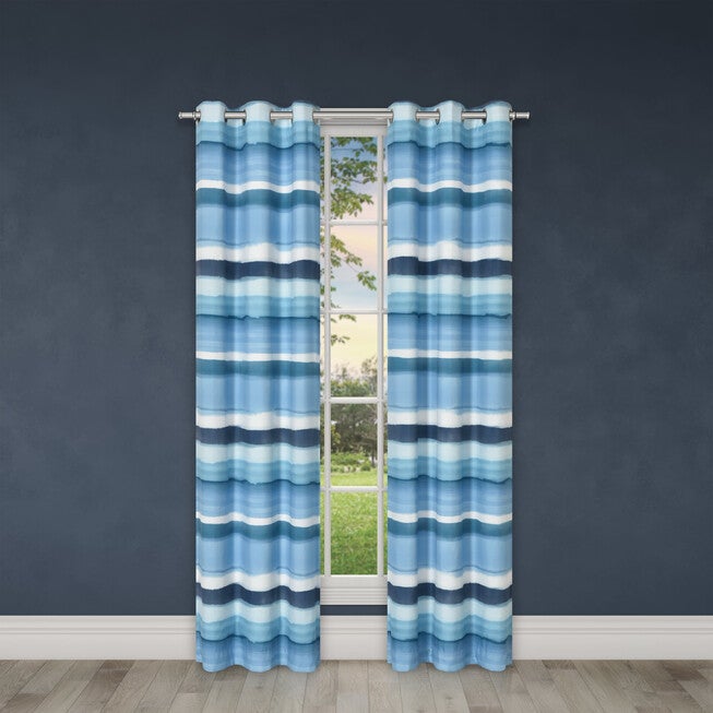 Balboa 84 Inch Grommet Panel Pair, BLUE, hi-res image number null