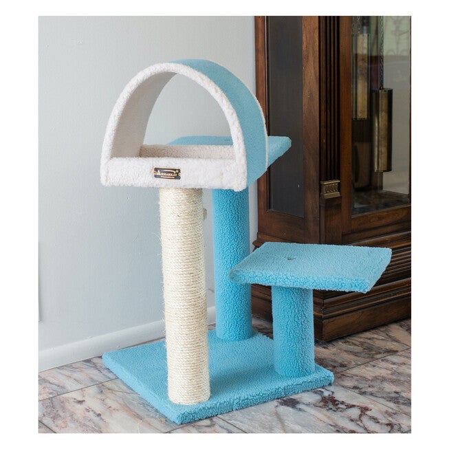 Real Wood 29 inches Cat Tree With Scratcher And Tunnel, , alternate image number 2
