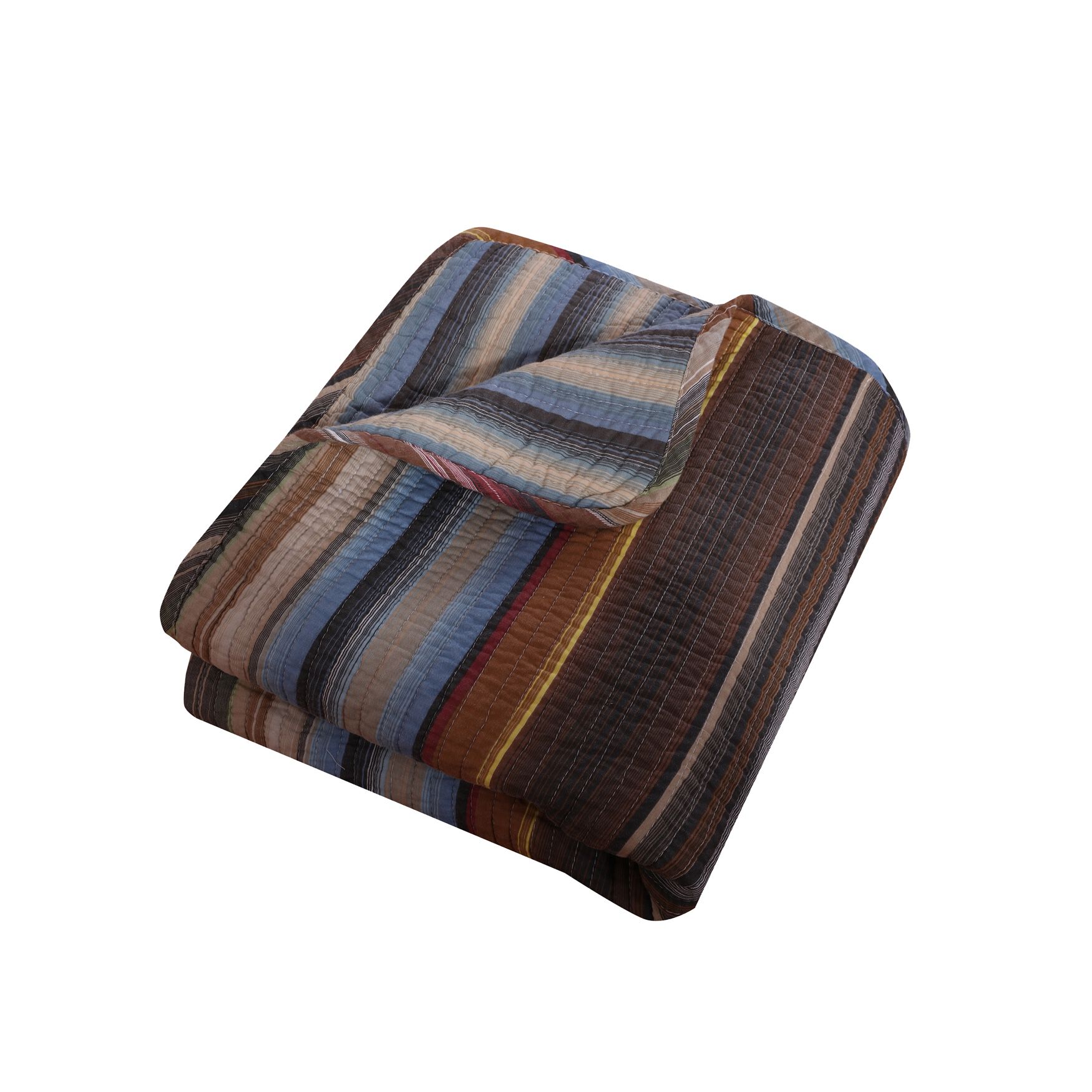 Durango Striped Quilted Throw Blanket, , on-hover image number 1