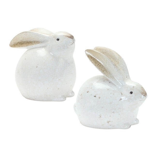 Bunny (Set of 4) 5.5 inchesH, 6 inchesH Terra Cotta, WHITE/BROWN, hi-res image number 0