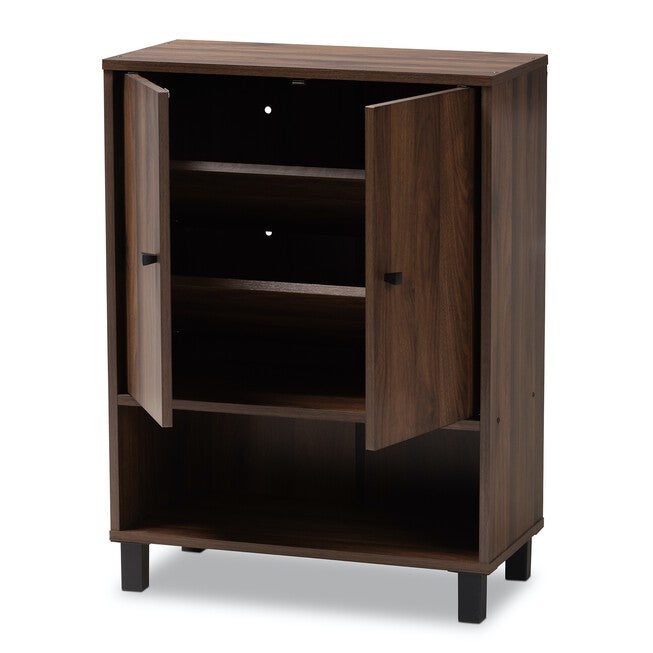 Rossin 2-Door Bottom Shelf Wood Entryway Shoe Storage Cabinet Furniture, , on-hover image number null