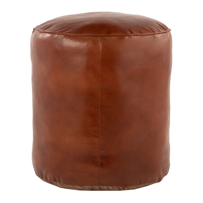 Cobbler Industrial Pouf, BROWN, hi-res image number null