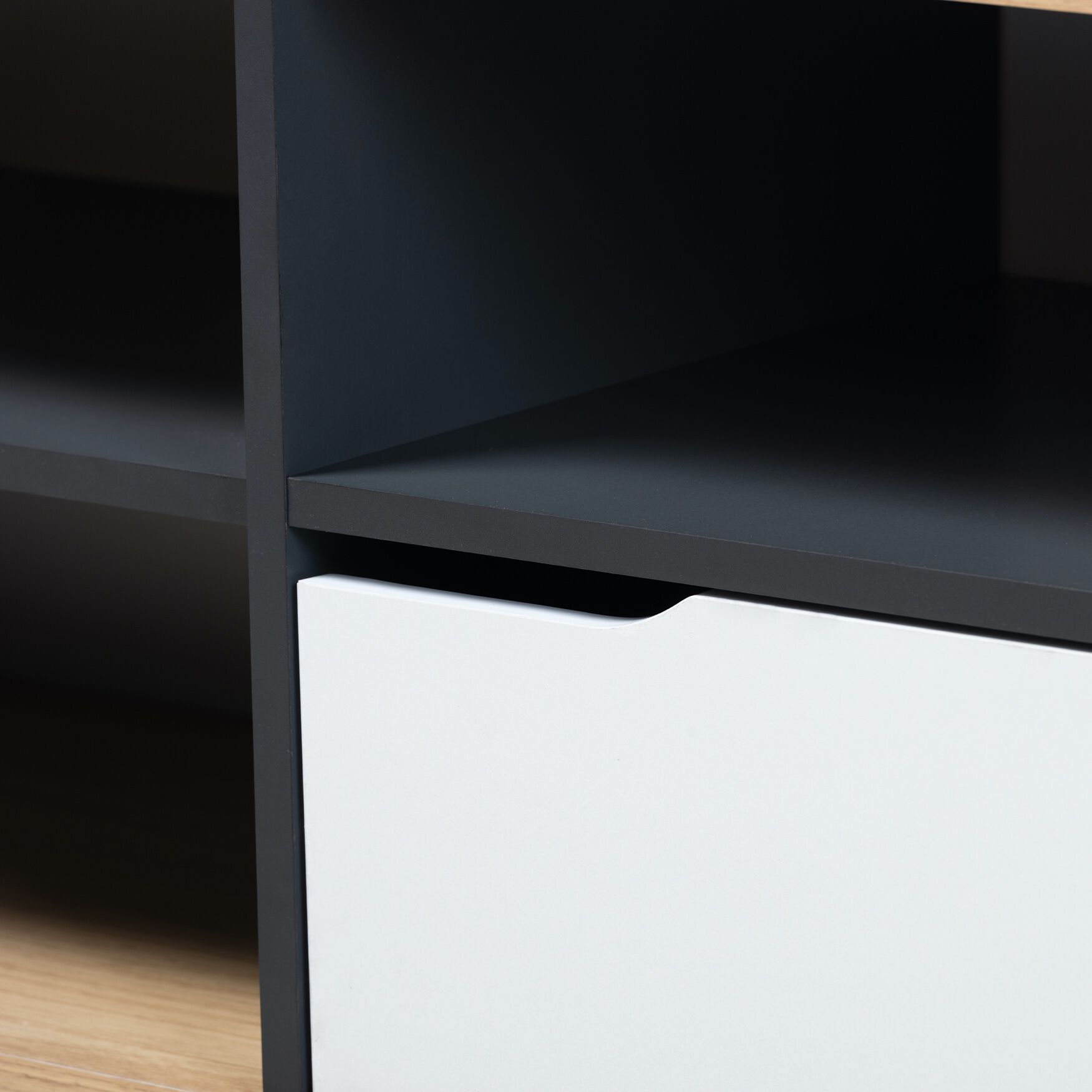 Reed Mid-Century Modern Multicolor 2-Drawer Wood Tv Stand Furniture, , alternate image number 4