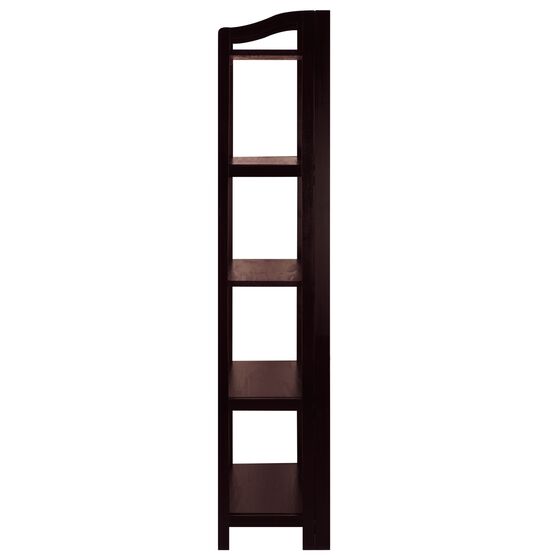 Stratford 5-Shelf Folding Bookcase-Espresso, , on-hover image number null