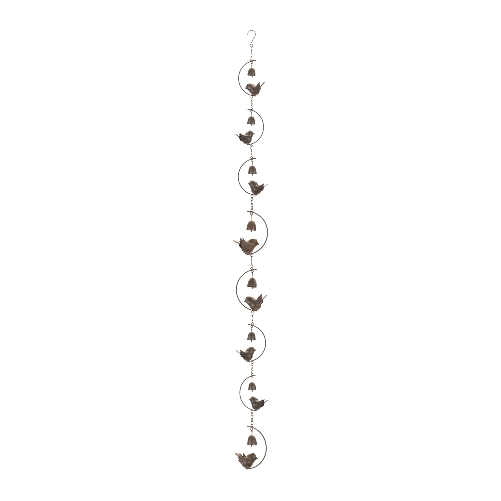Bird and Bell Rain Chain 70 inchesL, BRONZE, hi-res image number 0