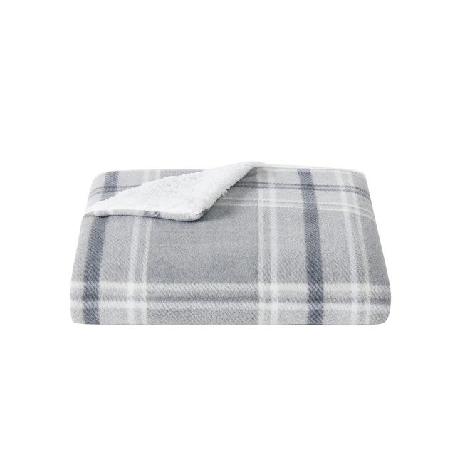 Cozy Teddy Plaid Blanket, , alternate image number null