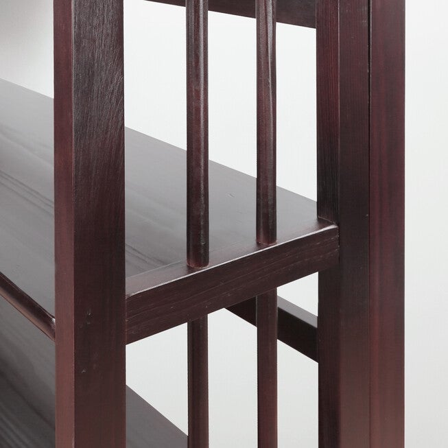 3-Shelf Folding Stackable Bookcase 27.5 inches Wide-Espresso, , alternate image number 10
