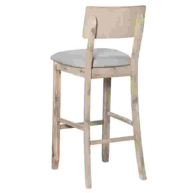 Front view of the bar stool with circular seat and backrest