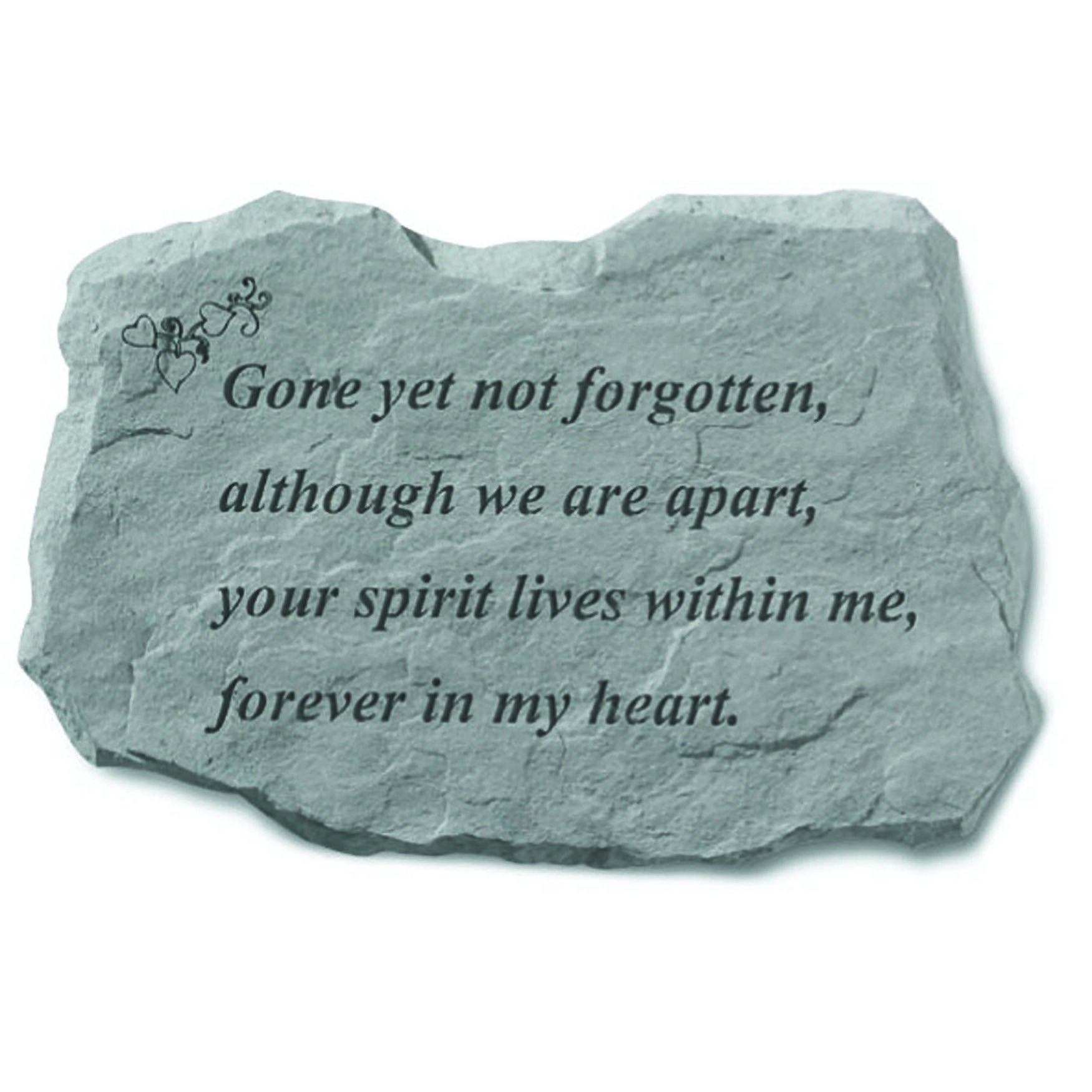 Gone Yet Not Forgotten Garden Memorial Accent Stone, GREY, hi-res image number 0