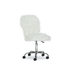 Fulton Faux Flokati Office Chair White, WHITE, hi-res image number 0