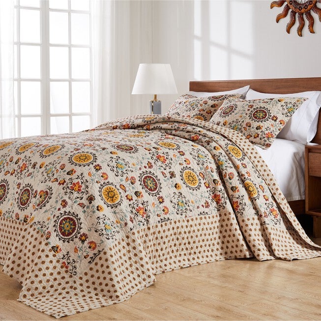 Andorra 100% Cotton Bedspread Set, , on-hover image number 1