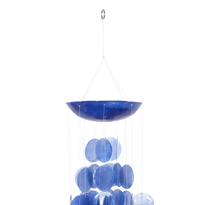 Blue Capiz Coastal Windchime, , alternate image number null