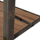 Dark Brown Wood Industrial Shelving Unit, 77 " x 20 " x 14 ", , alternate image number null