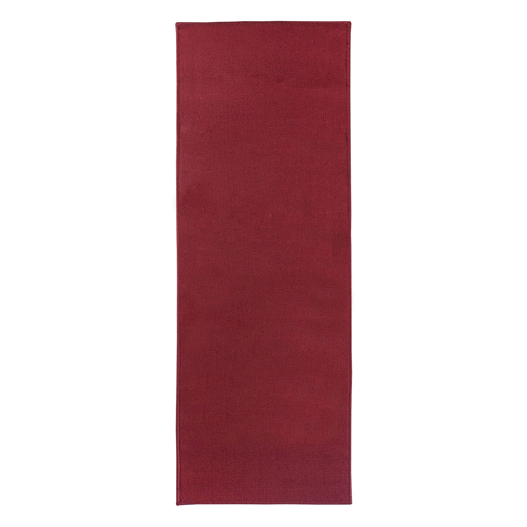 Solid Rug Runner, 20 inches X 60 inches, RED, hi-res image number 0