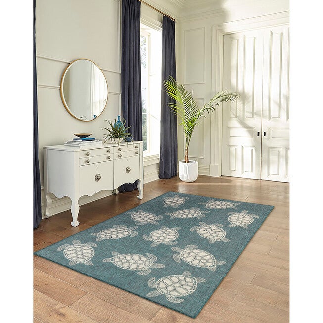 Liora Manne Carmel Seaturtles Indoor/Outdoor Rug, , on-hover image number null