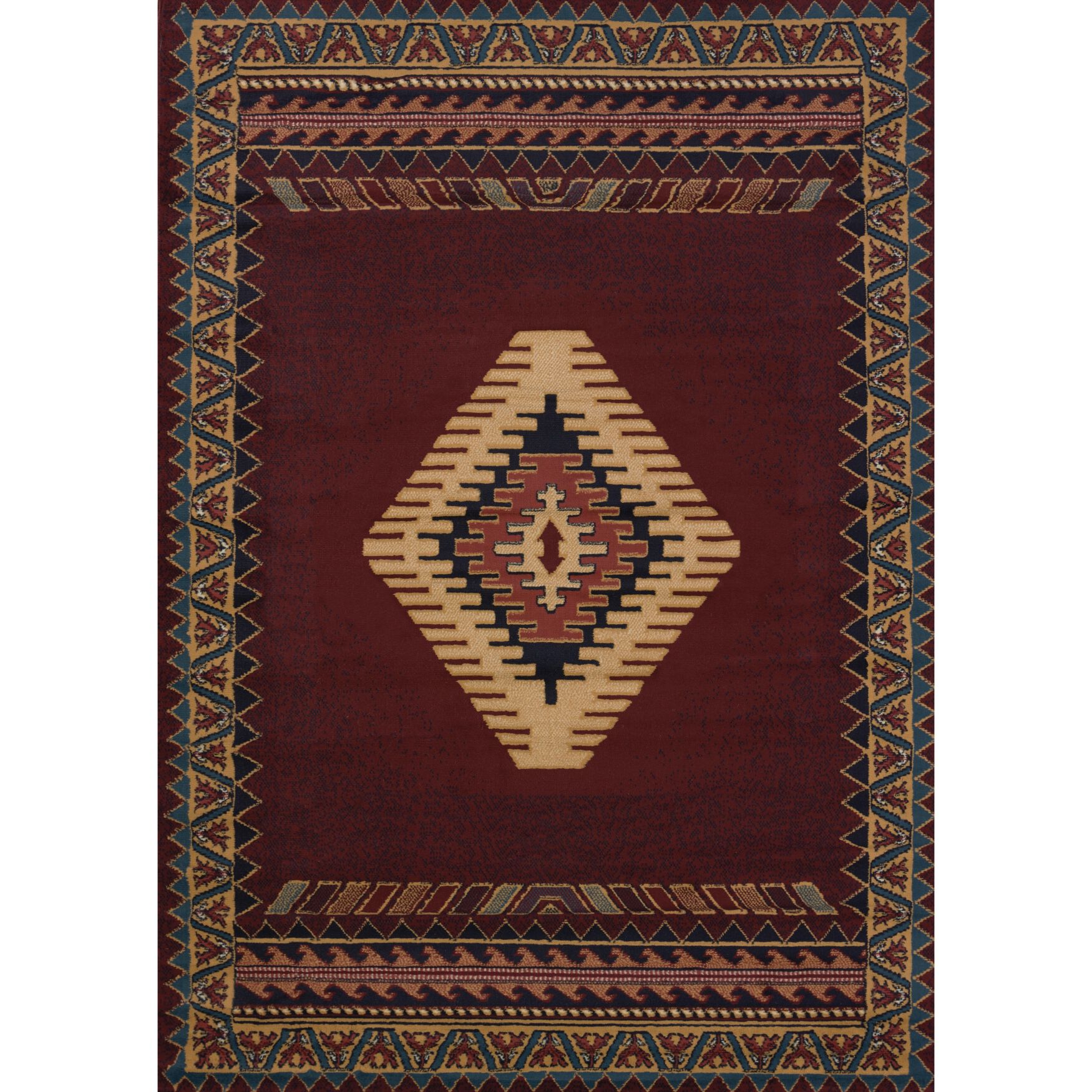 Manhattan Tuscan Area Rug, BURGUNDY, hi-res image number 0